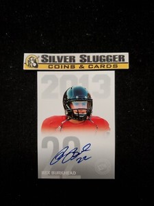 2013 Rex Burkhead Press Pass On Card Auto #PPS-RB Nebraska Cornhuskers 🌽🌽🌽