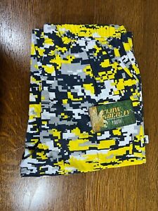 New Flow Society Blue Yellow Digital Camo Lacrosse Lounge Pants Youth Boys S NWT