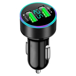 Fast USB Car Charger Dual 12V Cigerette Lighter Socket Adapter Charging Plug - Picture 1 of 6