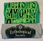2 Zythololgical  & Irish Green SHORT SLEEVE T-Shirt 100% Cotton Estate Sale XL