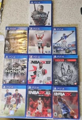 Sony PlayStation 10 Games. NBA,NHL,NFL AND CALL OF DUTY WWII,AND MORE - Image 1 of 4