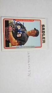 2006 Topps Billy Sadler Signed BASEBALL CARD 4