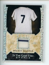 2022 Leaf In The Game Used MICKEY MANTLE #GUM-30 Patch Relic Silver 7/9 Yankees