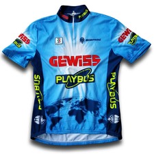 Retro 1996 Gewiss Playbus Bianchi Team Cycling Jersey (Label: XXL) 42" Chest