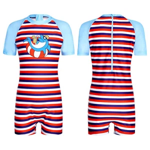 Boy Swimsuit Back Zipper Swimwear Water Beachwear Beach Bodysuit Sport Surfing - Picture 1 of 25