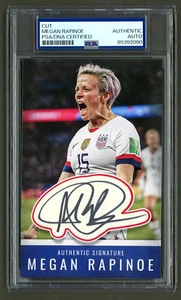 Megan Rapinoe Signed Cut Display (PSA) US Womens Soccer Photo Card Olympic Gold - Picture 1 of 2