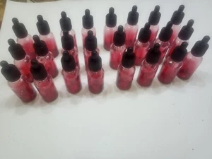 Case of 24   Essential Oils 1oz Faded Red Glass Bottle Dropper 30ml With Cap - Picture 1 of 5