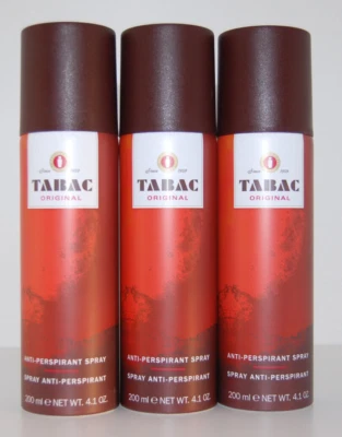(41,65€/1 Liter) Tabac Original 3 x 200 ml Anti-Perspirant Deo Spray Deodorant
