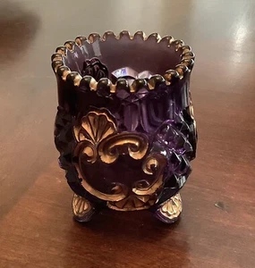 Vintage Purple Amethyst Riverside Glass Croesus Toothpick Holder - Picture 1 of 9
