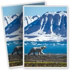 2 x Vinyl Stickers 7x10cm - Polar Bear Wild Animal Snow Ocean  #24047