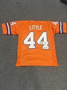 NEW SIGNED CUSTOM Floyd Little Orange Jersey - XL JSA Holo (Stained On #4) - Picture 1 of 4
