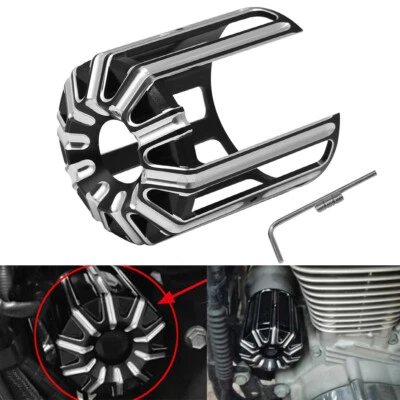 Motorcycle Oil Filter Cover Cap Trim Fit For Harley Touring Glide Fatboy Softail Foto 1 de 4