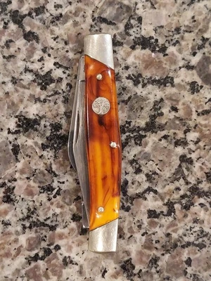Navaja de bolsillo vintage de 3 hojas marca Boker Tree Tortuga  Foto 1 de 4