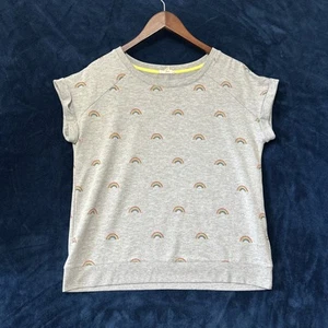 Anthropologie Jane & Delancey Womens Rainbow Top Size M Gay Pride Preppy Raglan - Picture 1 of 14