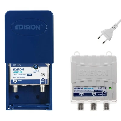EDISION MAK-100 Mastverstärker-Kit 1× UHF 10–25 dB 24 V PSU 5G/LTE-Filter - Bild 1 von 4