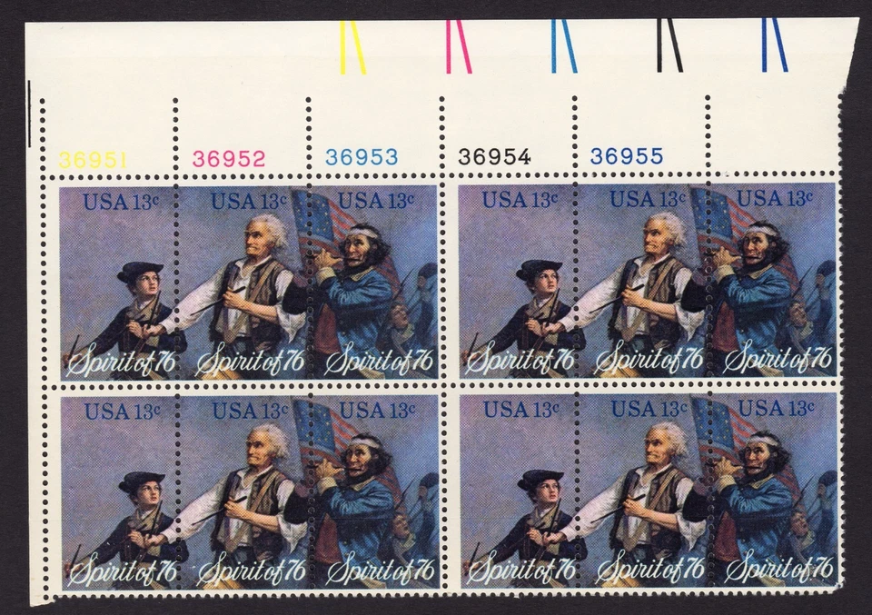 Scott #1631a Spirit of '76 Plate Block of 12 Stamps - MNH - Image 1 of 1