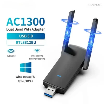 1300Mbps Adaptador Wifi Adapter RTL8812BU Cle USB3.0 Antena PC 2.4G/5ghz Wi-fi  - Image 1 of 4