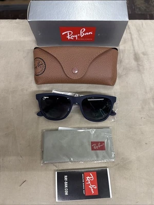RAY-BAN RB4184 Sunglasses Matte Blue/Blue Gradient Grey 895/96 NEW - Image 1 of 4