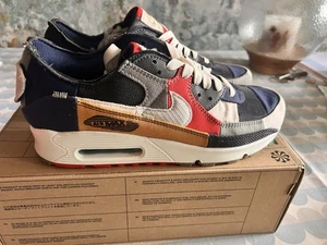 Women’s Nike Air Max 90 QS Legacy Scrap Patchwork UK Size 7.5 EU 42 DJ4878 400 - Picture 1 of 8