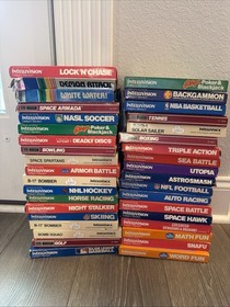 Intellivision 37 Game Lot w/Boxes & Booklet Inserts Various Titles