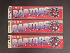 3 Vintage Toronto Raptors Bumper Stickers WinCraft New Old Stock 13x3" - Picture 1 of 1