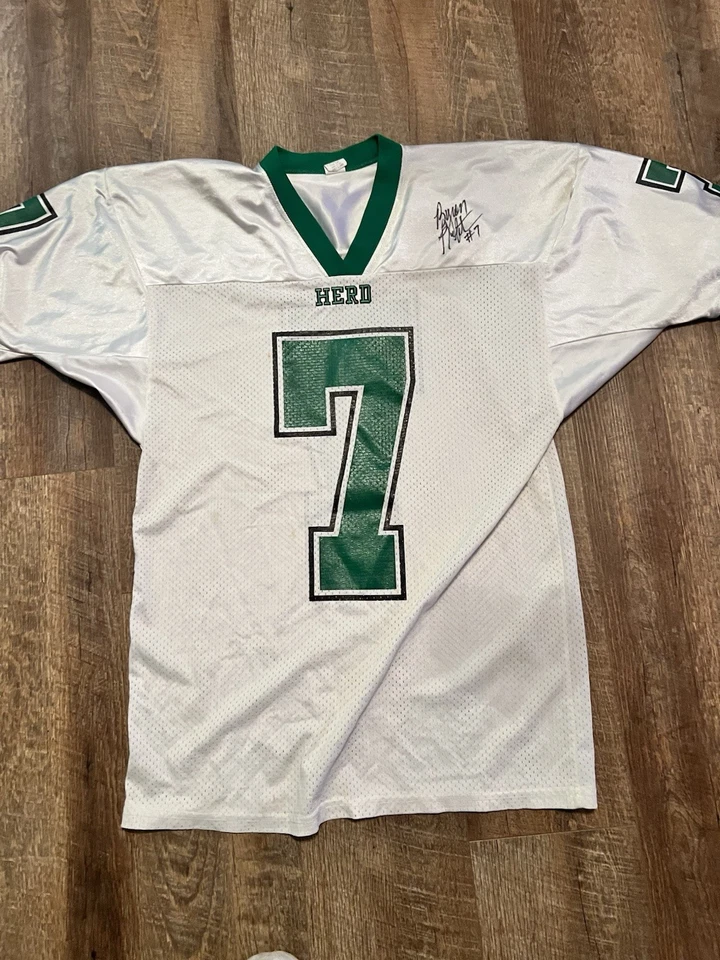 Camiseta de fútbol americano Byron Leftwich Marshall University autografiada. Foto 1 de 3