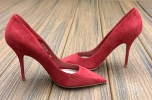 Christian Dior Red Suede Pump Women’s Size EU 38 US 7.5 - Picture 1 of 7