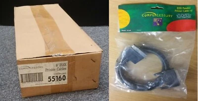 Box of 12 - 6' IEEE Parallel Printer Cable 25 Pin Male to 36 Pin Male 1284 - Image 1 of 4