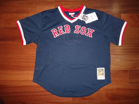 Nomar Garciaparra 1997 Mitchell & Ness Men's Red Sox MLB Pullover BP Jersey Cover