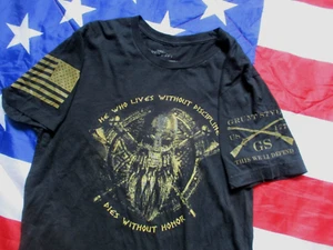 real GRUNT STYLE USA STIRBT OHNE EHRE Wikinger Valhalla Thor T SHIRT Medium - Bild 1 von 15