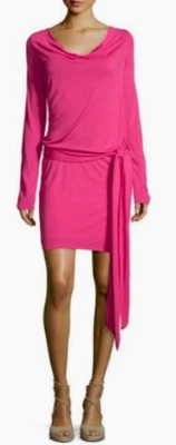 Vestido modal blusa espalda abierta cuello capucha hippie alto hippie fucsia nuevo con etiquetas $395 Foto 1 de 2