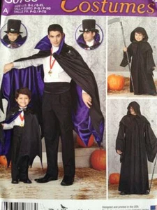 Simplicity Sewing Pattern 0786 1349 Mens Boys Dracula Capes Size S-L S-XL Uncut - Picture 1 of 3