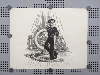 Rare Cornelius C. Smith Jr    "The Sailor"   Pen & Ink  Lithograph - Image 1 of 4