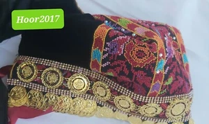 Traditioneller palästinensischer Kopfschmuck Stickerei Hochzeit Hena handgefertigt schönes Stück - Bild 1 von 9