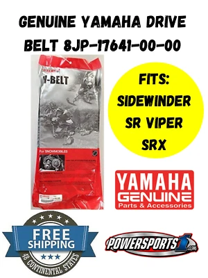 CINTURÓN DE TRANSMISIÓN ORIGINAL OEM YAMAHA SIDEWINDER SR VIPER SRX MOTO DE NIEVE 8JP-17641-00-00 Foto 1 de 3