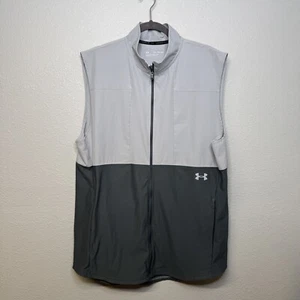 Under Armour Vanish Hybrid Men 1327655-011 Full Zip Silver Gray Vest Size XXL - Picture 1 of 4