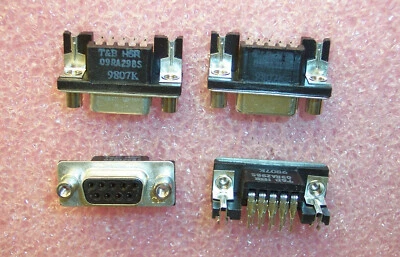 CANTIDAD (10) RECEPTÁCULOS H5R09RA29BS T&B 9 POSICIONES R/A DSUB DB-9 #4-40 NOS Foto 1 de 3