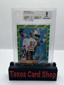1986 Topps #161 Jerry Rice San Francisco 49ers BGS 8