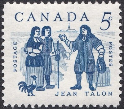 Sello Jean Talon 1962 administrador de Canadá 5¢, como nuevo/como nuevo, Scott 398. COMPRAR CANADIENSE Foto 1 de 4