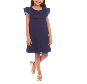 Nautica Toddler Girls Summery Navy Eyelet Dress TINI {&} - Picture 1 of 4