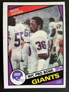 Mark Haynes 1984 Topps Football Card #317 - New York Giants Pro Bowl Corner - NM - Picture 1 of 2