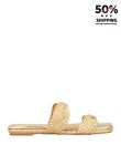 Rrp?179 Vicenza) Leather Sandals Us9 Uk6 Eu39 Gold Flat