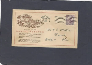 #725 3c DANIEL WEBSTER FDC-HANOVER,NH OCT 24-1932 - Picture 1 of 1