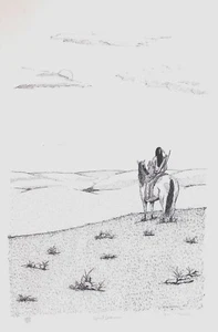 Jim Poitras Original Silkscreen Hand Signed Numbered Native Spirit Dreamer 1992 - Bild 1 von 4