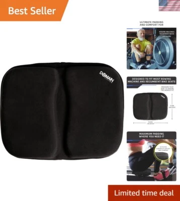 Cojín de asiento de bicicleta de gel ancho para máquinas reclinadas y de remo - tamaño 16''x12"" Foto 1 de 4