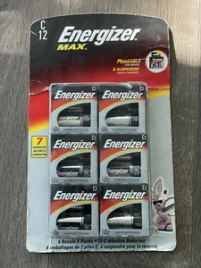 Energizer MAX C Batteries (12 Pack), C Cell Alkaline Batteries FACTORY SEALED - Picture 1 of 2