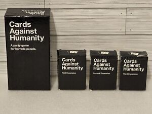 Cards Against Humanity Lot Starter Set With Expansions 1-3 Sets Black