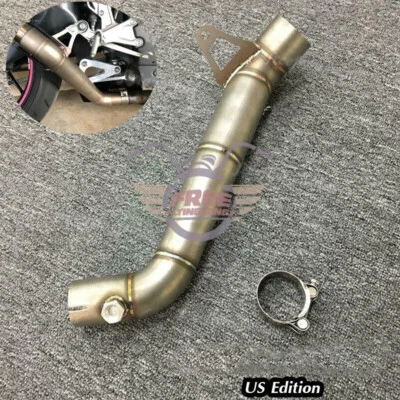 CBR1000RR Motorcycle Exhaust Mid Connecting Pipe Slip On 60mm For Honda 2008-16 - Image 1 of 4