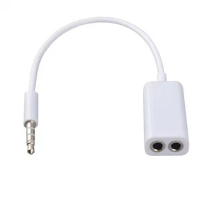 1 in 2 AUX Audio Splitter Cable Headphone Earphone Adapter Male To Female 3.5mm - Picture 1 of 9