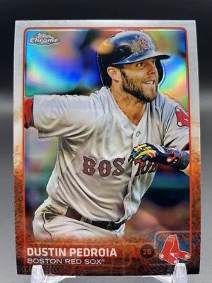 DUSTIN PEDROIA - 2015 Topps Chrome Refractor #172 Boston Red Sox - Image 1 of 2